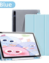For Samsung Galaxy Tab S9 FE 11 Plus S9 S8 S7 Plus FE 12.4 in Case Transparent Back Tablet Cover For Tab S7 S8 11"Pencil Holder