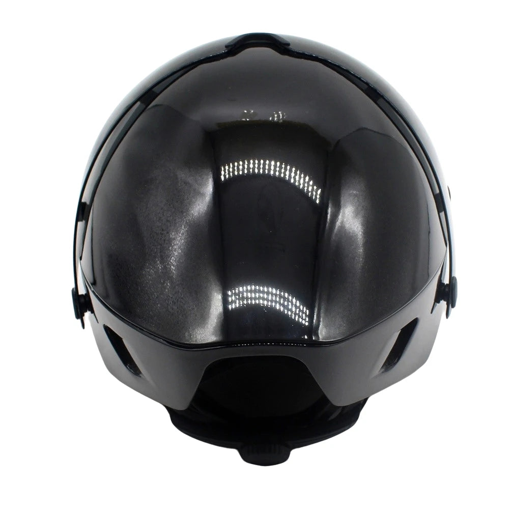 Aerodynamic Triathlon Cycling Helmet With Magnetic Goggles
