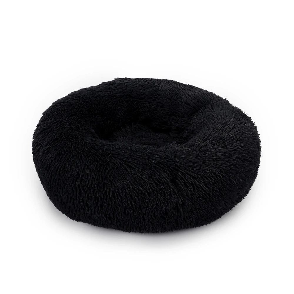 Plush Donut Dog Bed Washable Pet Cushion