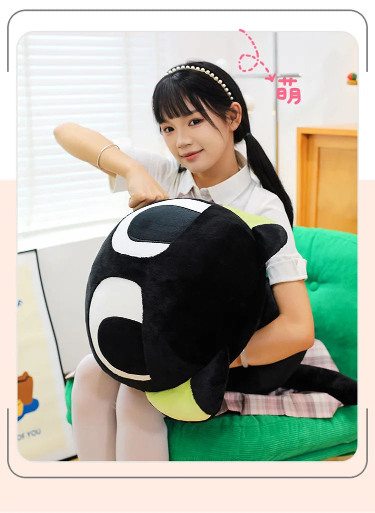Cute Black Cat Character Plush Stuffed Doll Pillow Toy