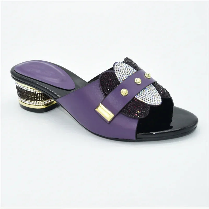 Slingback Heel for Women Italian Designers Women Shoes Decorated with Rhinestone Wedding Shoes Bride