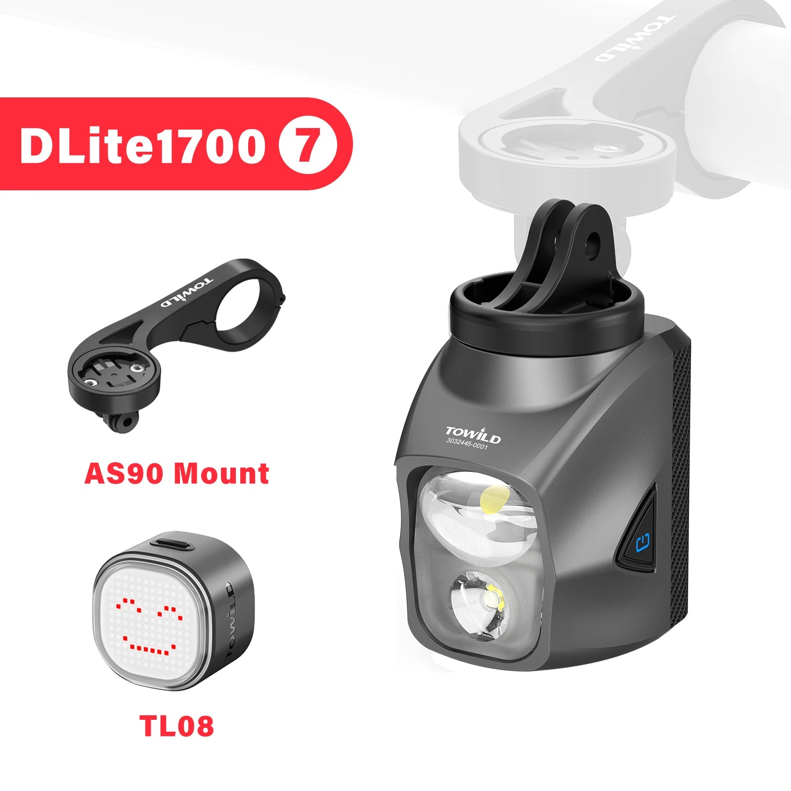 DL1200S/DL1700 Bicycle Light With Cut-Off Line Beam1900LM Rechargeable Front Light Power Bank Mtb Cycling Headlights