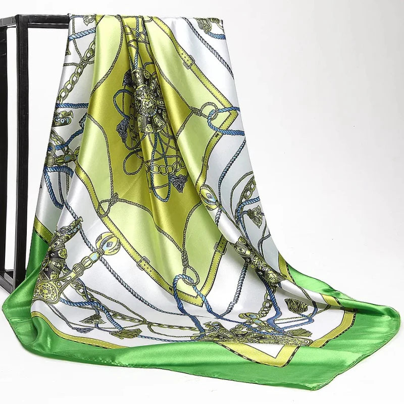 Scarves For Women Print Silk Satin Head Scarf Female Luxury Brand Square Shawl Large Hijab Scarfs