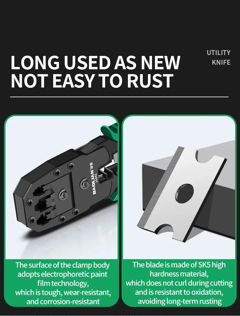 Multifunctional Network Cable Plier Wire Stripper Pliers Automatic Stripping Cutter Cable Wire Crimping Electrician Repair Tools