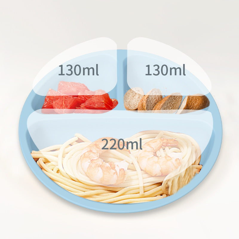 BPA Free Silicone Baby Tableware Set Suction Bowl Toddler Dinning Plate Straw Cup Silicone Bibs Spoon Fork for Children Dishes