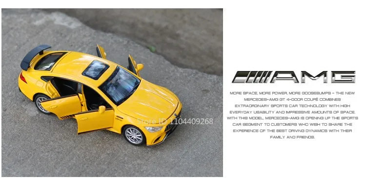 1:32 Scale 300SL GT63 V8 Sports Car Model Toy Metal Die-cast Sound Light Pull Back Vehicles Models Boys Hobby Ornaments Gifts