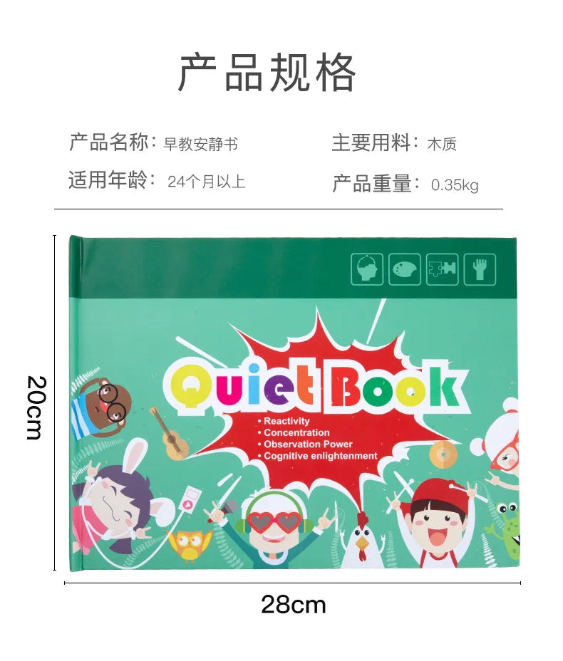 Montessori  Busy Book My First Quiet Book Paste Learning Educational Toys Books  Matching Game Toys for 1 to 3 Y