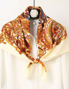Women Scarf Silk Feeling Hair Neck Square Brand Office bandanna muffler Waiter Flight Attendants Handkerchief Rings wrap
