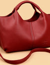 Leather Shoulder Bags For Women Ladies Luxury Handbag Crossbody Bag Zipper Messenger Solid Color Saddle Bag