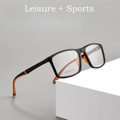 Fashion Ultra-light Flexible TR90 Basketball Eyewear Square Optical Prescription Sports Glasses Frame Men and Women