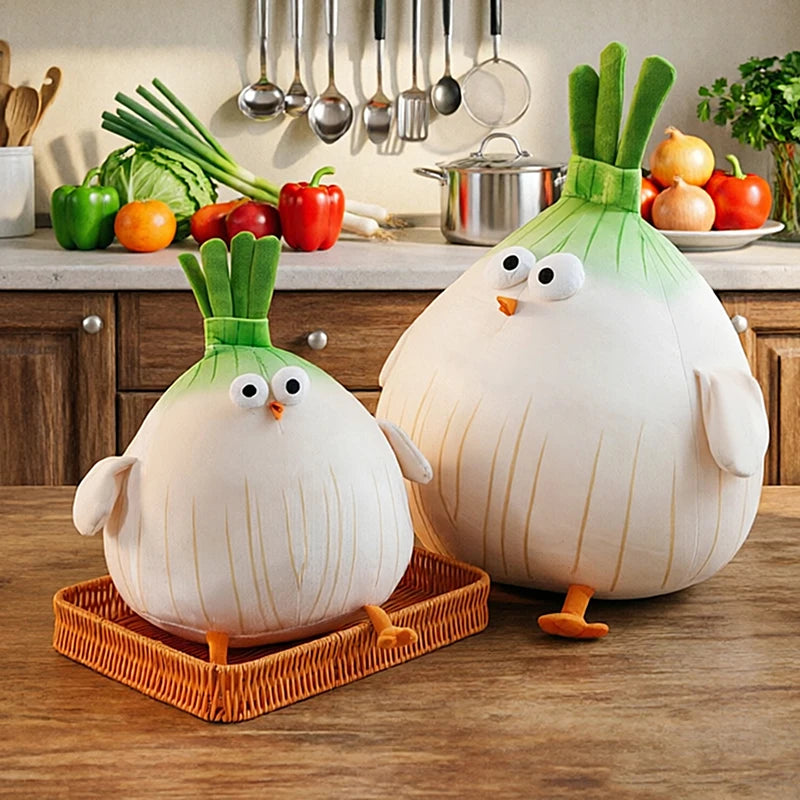 Creative Scallion Chicken Plush Toy Soft Stuffed Pillow