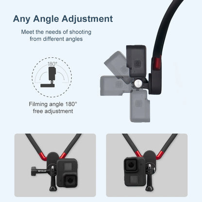 Lazy Neck Bracket POV View Mount with Phone Clamp for GoPro Action Cameras for iPhone SmarPhones