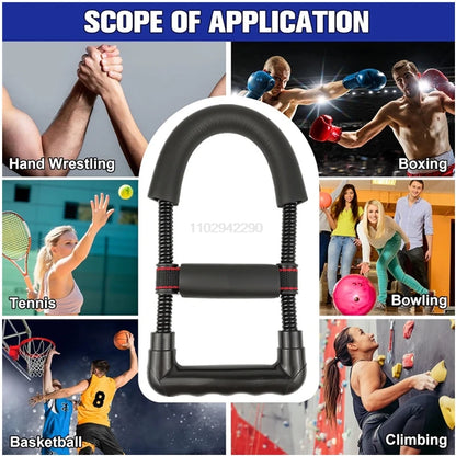 Wrist Trainer Portable Men's Wrist Forearm Strengthener Adjustable Handle Fitness Exercise Arm Training Equipment