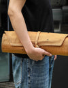 Portable Knife Roll Bag Thickened Canvas 8 Knife Slots+1 Scissor Slots +1 Zipper pouch Cooking Tool(just a bag, no knife)