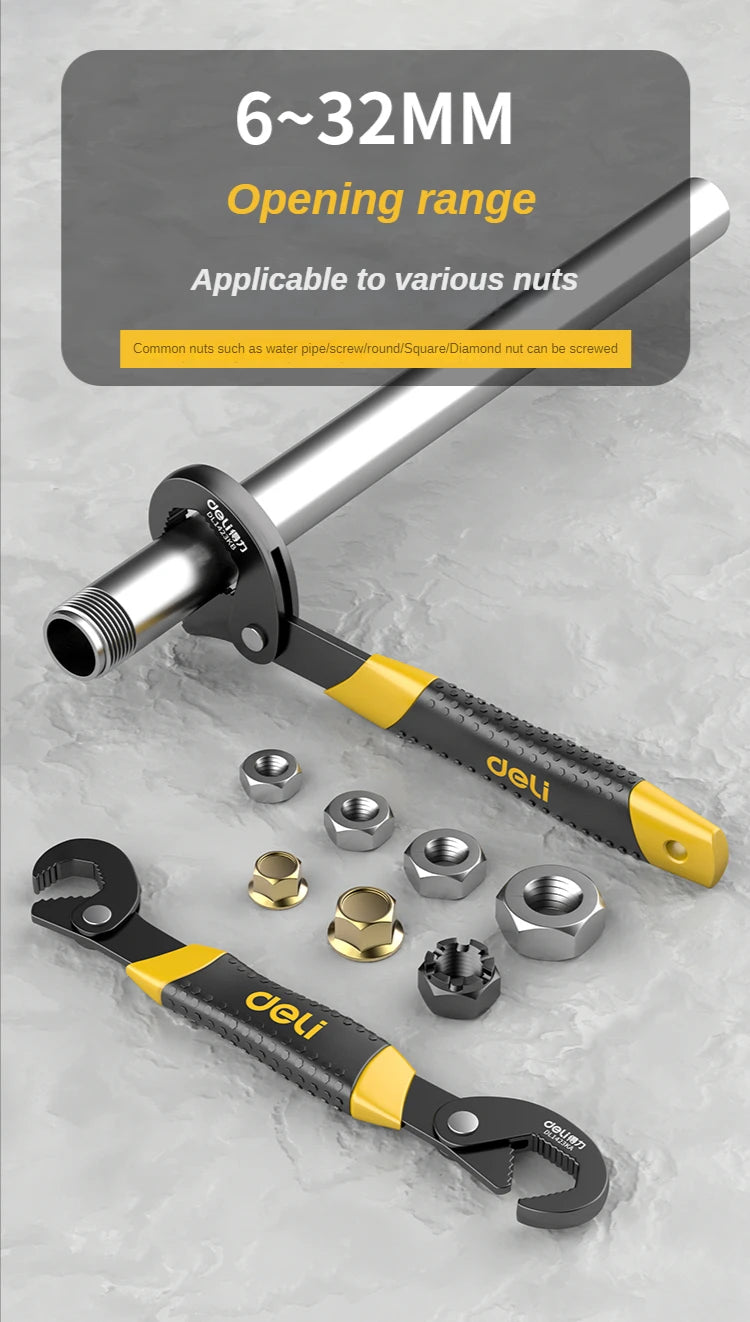 14-30 / 30-60mm Universal Key Pipe Wrench Open End Spanner Set High-carbon Steel Snap N Grip Tool Plumber Multi Hand Tool