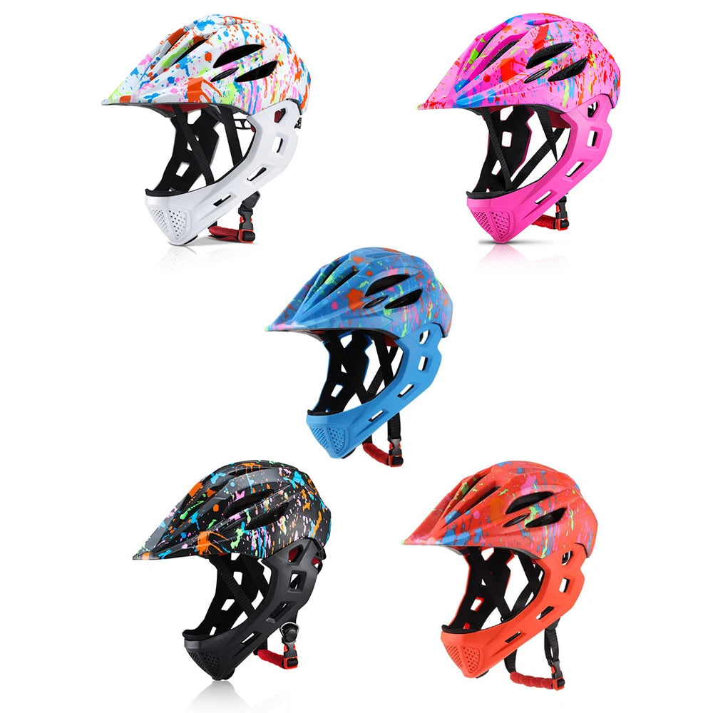 Adjustable Breathable  Bike Helmets  Lightweight Full Face Bicycle Helmet with LED Light 16 Openings for 46-54cm Head