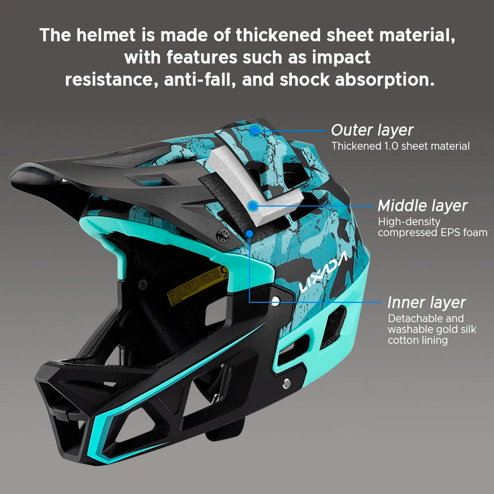 Adult Full Face Downhill Mountain Bike Helmet
