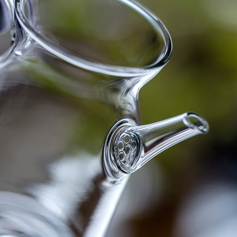 Retro Imitation Song Glass Teapot With Handle Kung Fu Tea Set Puer Kettle Bubble Tea Pot Household Teaware