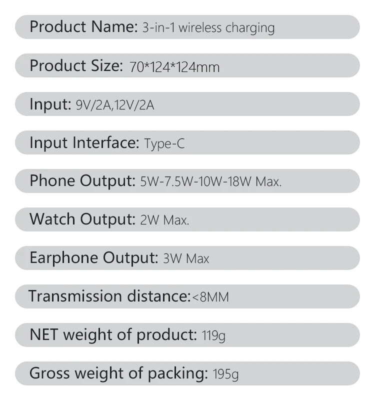 Wireless Life, one touch charge, triple charge, one machine done, three-in-one multi-functional wireless charger