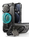 For iPhone 16 Case 6.1" 2024 UB Mag XT Heavy Duty Rugged Strong Magnetic Phone Case with Camera Cover Kickstand