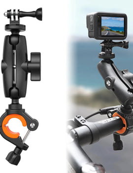 for Gopro Accessories Handlebar Mount with 360 Degree Rotation Adjustable Clamp Holder for Gopro DJI Insta360 Smartphones