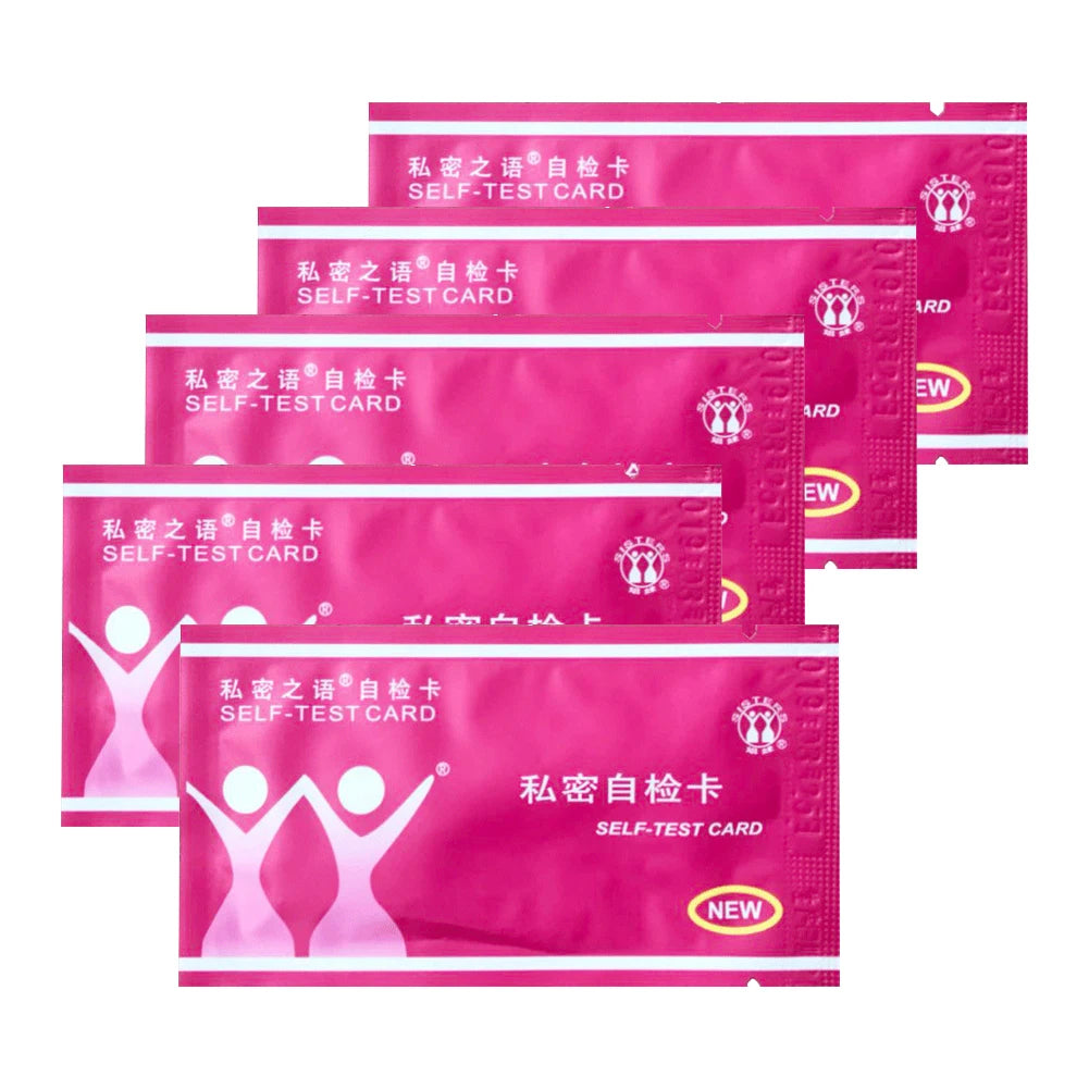 5pcs Female self-test card gynecological inflammation test card female health self-test card test strip intimate