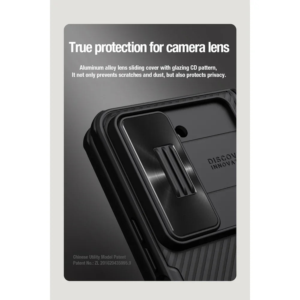 Cam Shield Fold Case For Samsung Galaxy Z Fold5 Case Camera Slider Protection luxury TPU + PC Shockproof Back Cover