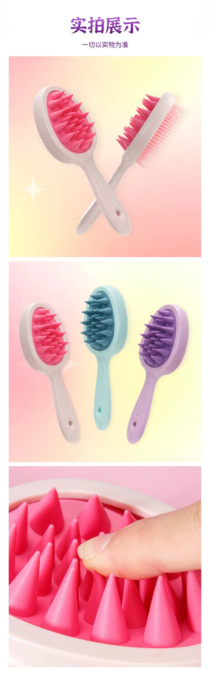 Shampoo Brush Head Scalp Massage Comb Hair Washing Comb Body Massage Brush Bath Shower Brush Salon Hairdressing Tool