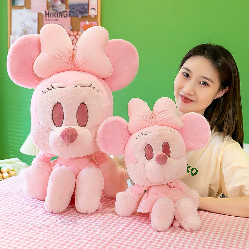 Kawaii Mickey Minnie Plush Toy Couple Doll Stuffed Dolls Animal Kids Birthday Gift for Girls Soft Cuddly Pillow Pal Wholesale