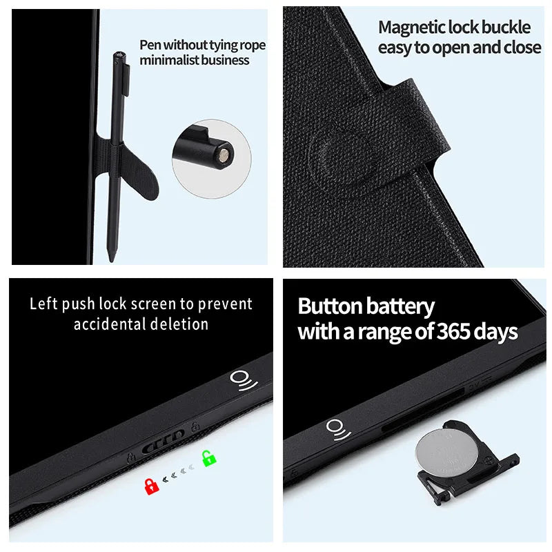 11.5 inch LCD Drawing Board for Work study Full Screen Superfine Handwriting megnet clear Writing Tablet Pad with Leather Case