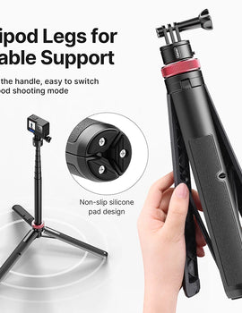 1.4M Extendable Tripod for GoPro Hero 12/11/10/9/8/7/6/5 Insta360  Quick Release Tripod Accessories