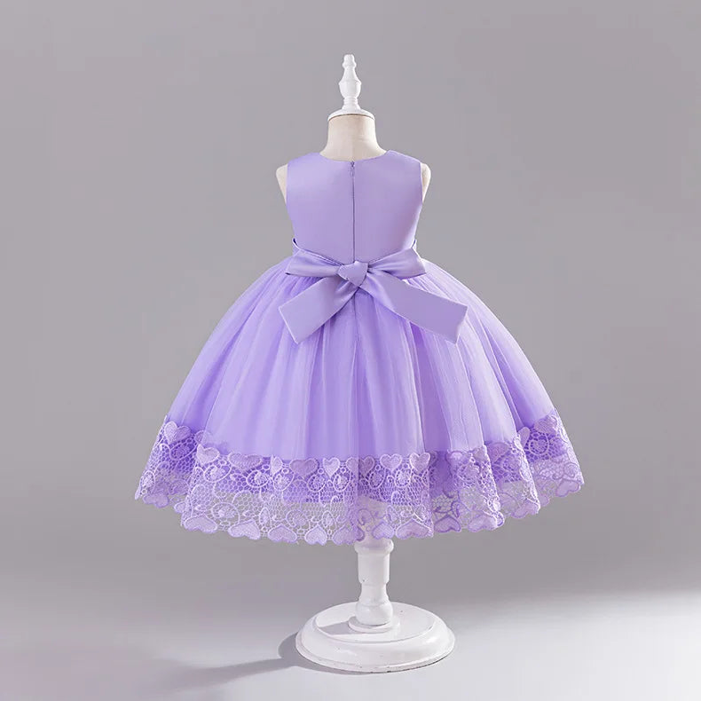 Girls Princess Ball Gown Fluffy Tulle Party Dress for Flower Girl/Birthday/Pageant  Sleeveless for Wedding Dress