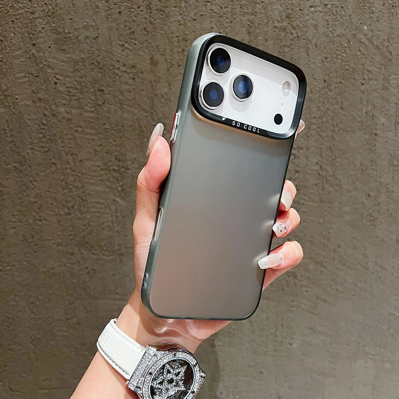 Luxury Plain Matte Colored Phone Case For iPhone 17 16 15 14  16E 17 Air SE2 Shockproof Cover