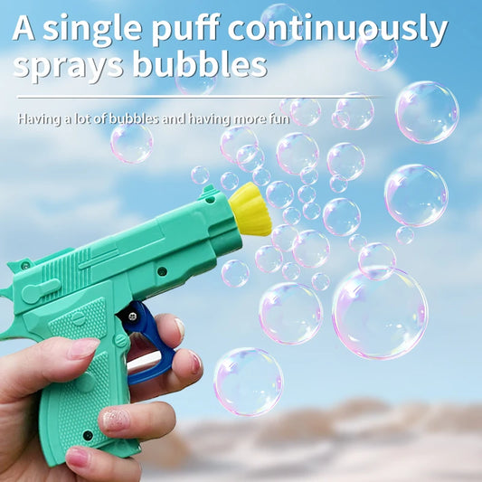 Hot selling bubble gun, portable, continuous foaming, no battery required, manual toy, children's play, outdoor camping play