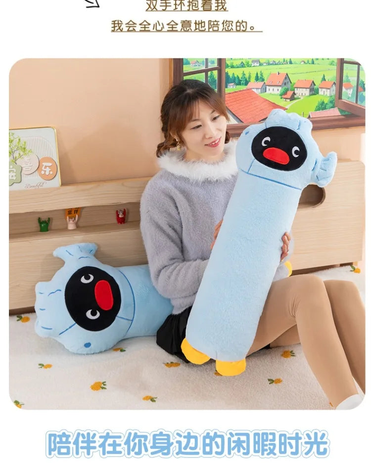 Kawaii Stuffed Doll Arctic Penguin Long Pillow for Girls Sleep Hugging Cuddling Leg Clamping Bed Cushion Anime Kids Birthday