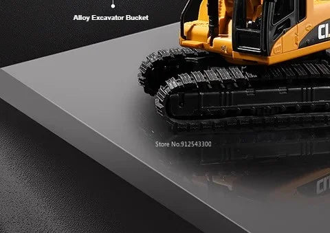 1/50 Scale Excavator Snowplow Car Model Toy Metal Body Simulation Engineering Vehicles Sound Light Toys for Boys Birthday Gifts