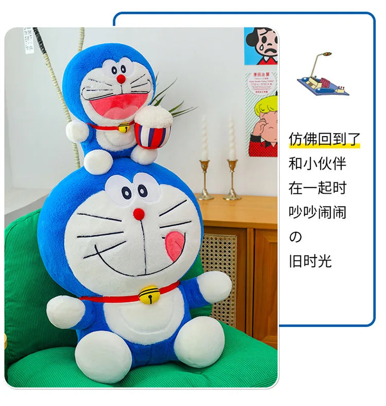 Cute Blue Cat Plush Toy Soft Huggable Stuffed Animal