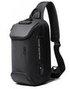 Multi functional Men's Oxford Crossbody Bag Anti-theft Shoulder Bags Short Trip Messenger USB Charging Chest Bag Pack