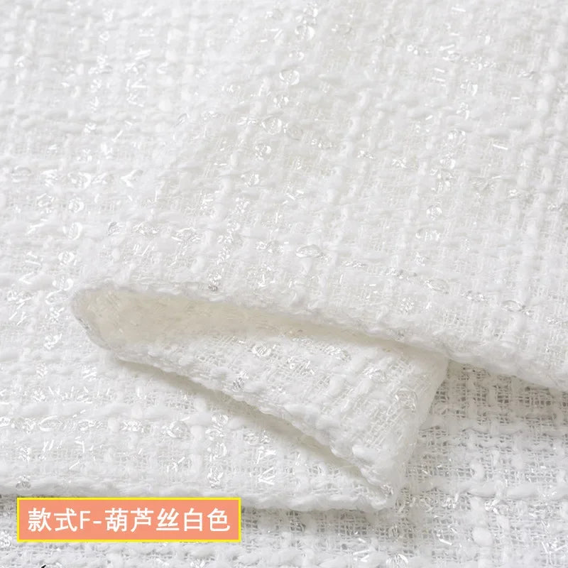 0.5M/1M/2M/3M High Quality fiber plaid woven tweed fabric for garment DIY coat clothing sewing quilting Cloth by the meter