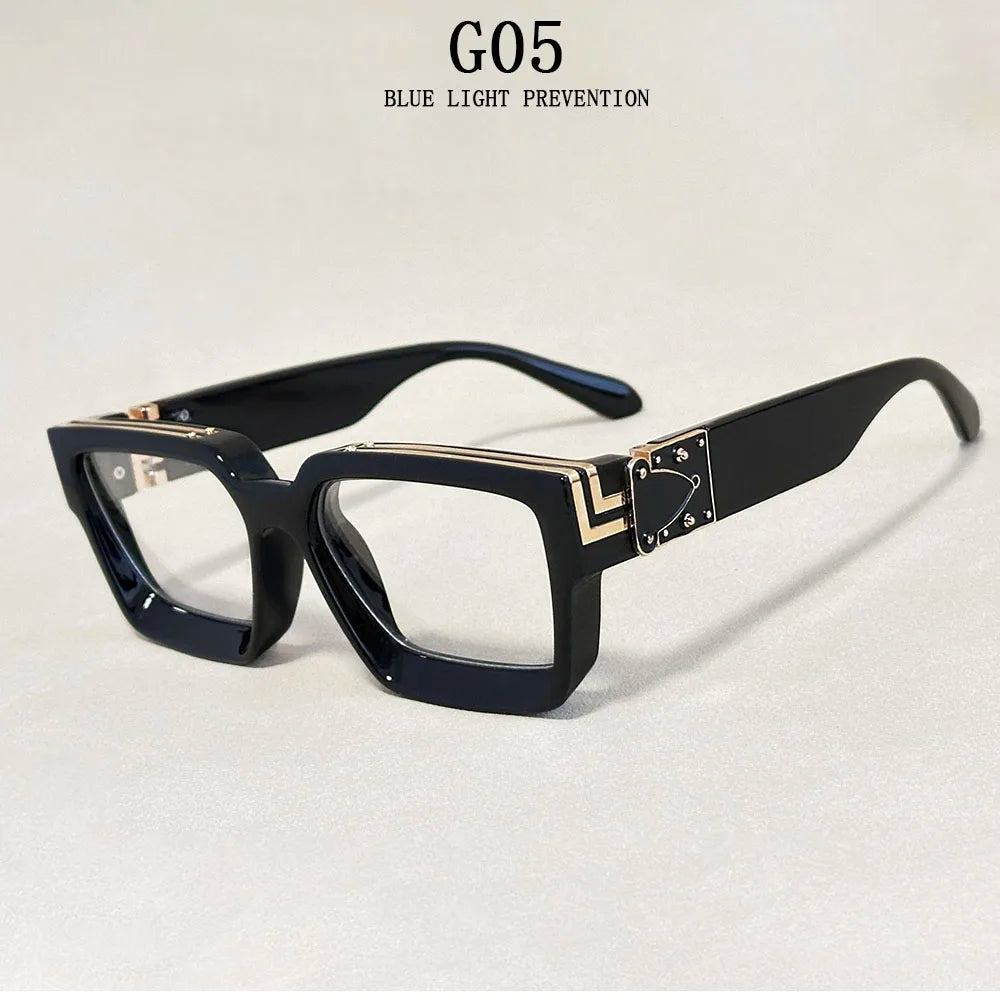 Oversized Square Vintage Sunglasses With UV400 Protection