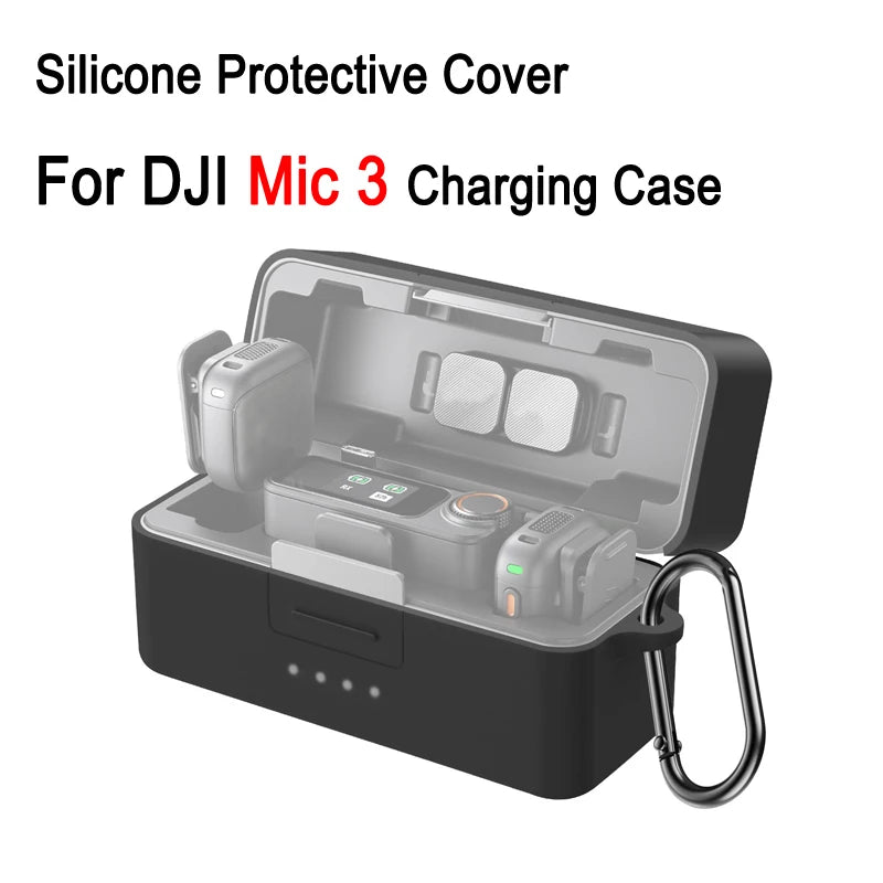 Silicone Protective Case for DJI Mic 3 Mic 2 and Mic Mini Charging Case
