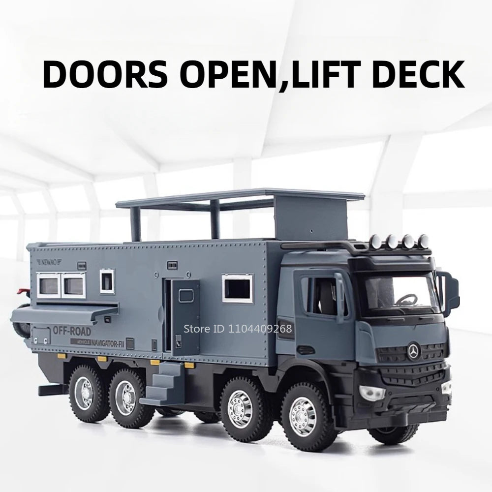 1:24 NOMADISM Raptor F150 RV Alloy Model Car Toy Metal Diecast Miniature Off Road Vehicle Models Sound Light Toys For Gifts