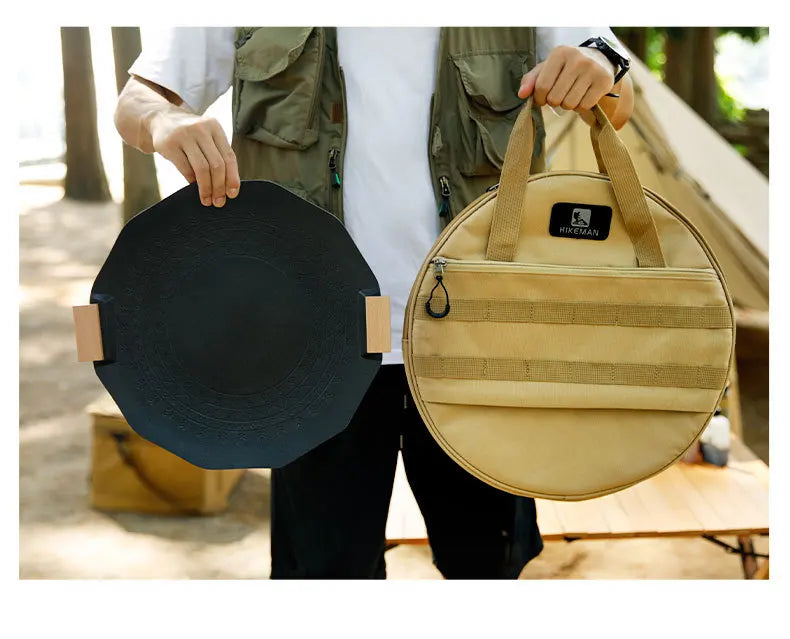 Baking Pan Storage Bag, Outdoor Barbecue Frying Pan, Durable Oxford Cloth, Anti-Collision Bag, for Baking Pans Under 43cm