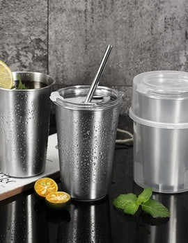 Stainless Steel Quick Cooling Mug Portable Freeze Cup with Lid Fast Chill for Beer Juice Cold Drinks Large Capacity Home Car Use