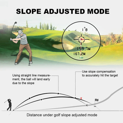 Golf Laser Rangefinder Distance Meter with Slope Compensation Monocular Telescope For Hunting Golf