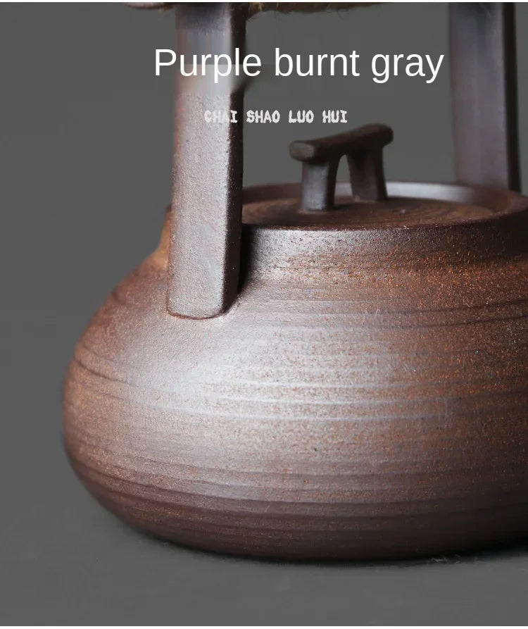 Japanese Style Handmade Ceramic Teapot Retro Stoneware Kung Fu Tea Pot 350ml