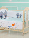 6-Pcs Cotton Nursery Crib Bedding Set – Unisex  Set with 4 Bumpers, Mattress & Pillow