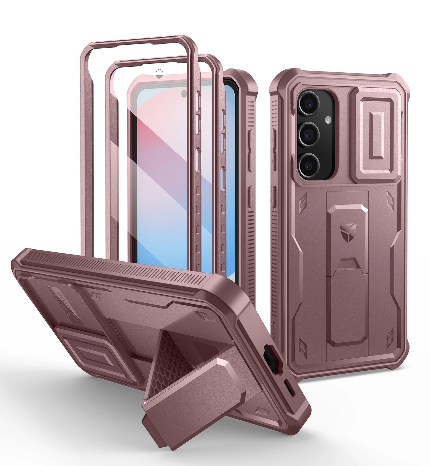 For Samsung Galaxy S24 FE Case with Built-inSlide Camera Cover Full Body Heavy-Duty Rugged Case holder Built-in Screen Protector