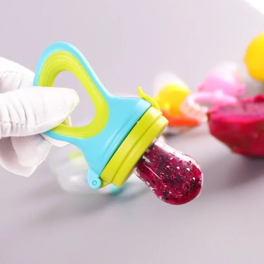 Silicone Fruit Feeder with Cover Nipple Fresh Food Vegetable Supplement Soother Nibbler Feeding Teething Pacifier