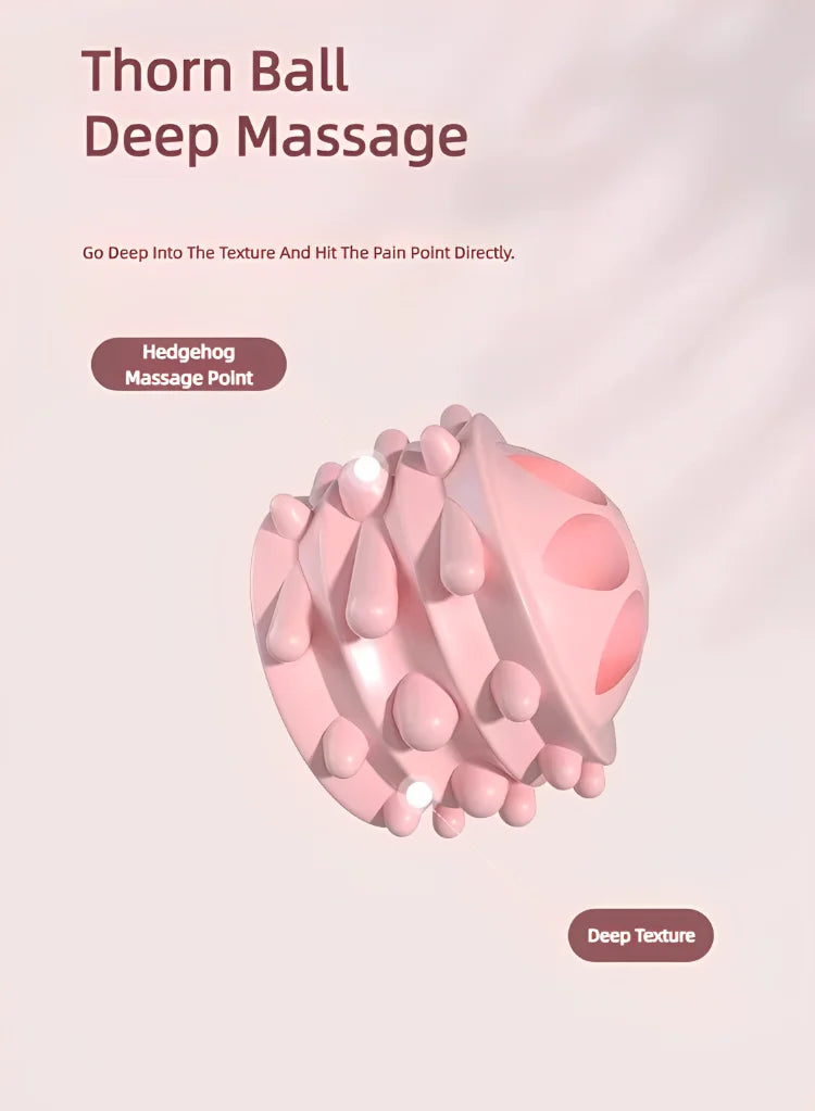 4 Ball Roller Muscles Massage Stick Relaxation Yoga Fitness Wolf Tooth Fascia For Calves Thighs Quadriceps Arms Forearms